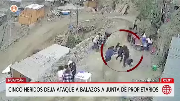 Ataque armado en Huaycán deja cinco heridos. Foto: América Noticias Ataque armado en Huaycán deja cinco heridos. Foto: América Noticias