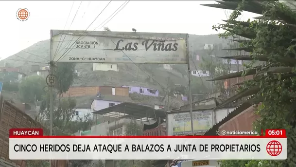 Ataque armado en Huaycán deja cinco heridos. Foto: América Noticias Ataque armado en Huaycán deja cinco heridos. Foto: América Noticias