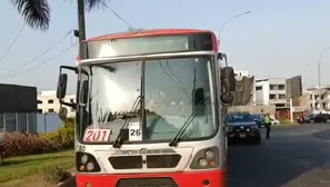Ataque a balazos contra bus del Corredor Rojo en Ate. / Video: Canal N