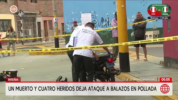 Ataque a balazos en una pollada en Breña deja un muerto y cuatro heridos. Foto: América Noticias Ataque a balazos en una pollada en Breña deja un muerto y cuatro heridos. Foto: América Noticias