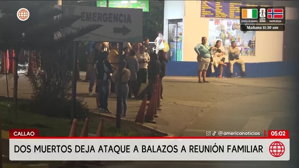 Ataque a balazos en reunión familiar deja dos muertos en el Callao. Foto: América Noticias