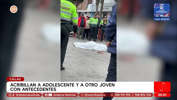 Acribillan a adolescente y a otro joven con antecedentes en el Callao. Foto: América Noticias