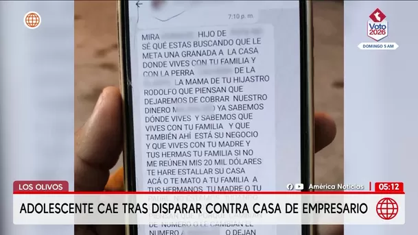 Ataque contra casa en Los Olivos. Foto: América Noticias
