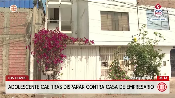 Ataque contra casa en Los Olivos. Foto: América Noticias