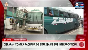 Ataque contra empresa de bus interprovincial en Independencia. Foto y video: América Noticias
