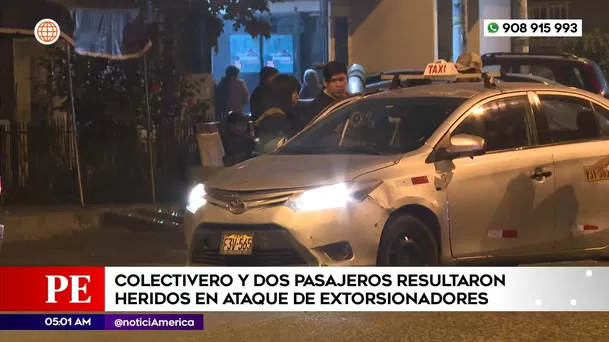 Ataque de extorsionadores en Independencia. Foto: América Noticias