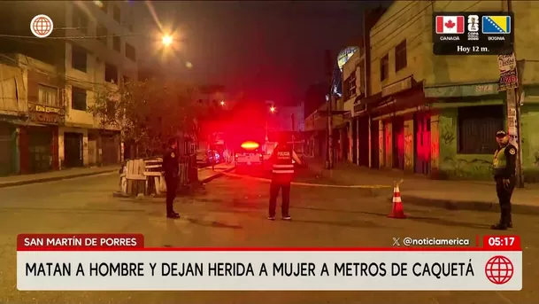 Ataque en San Martín de Porres deja un muerto y una herida. Foto: América Noticias Ataque en San Martín de Porres deja un muerto y una herida. Foto: América Noticias