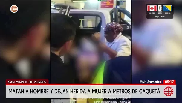 Ataque en San Martín de Porres deja un muerto y una herida. Foto: América Noticias Ataque en San Martín de Porres deja un muerto y una herida. Foto: América Noticias