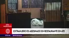 Ate: Asesinan a extranjero en un restaurante