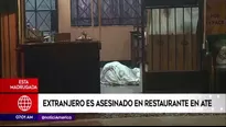 Ate: Asesinan a un extranjero en un restaurante. Video: América