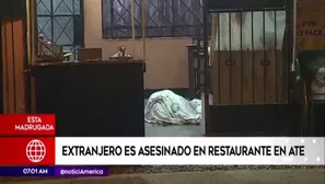 Ate: Asesinan a un extranjero en un restaurante. Video: América