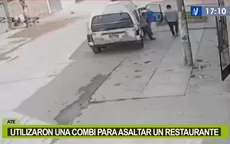 Ate: capturan a delincuentes que utilizaron una combi para asaltar un restaurante - Noticias de restaurante