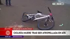 Ate: Ciclista murió tras ser atropellada por taxi