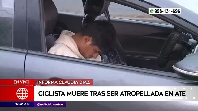 El copiloto del taxi involucrado en la muerte de la ciclista se quedó dormido en el lugar de los hechos - Foto: América Noticias