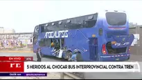 Choque de tren con bus en Ate. América Noticias