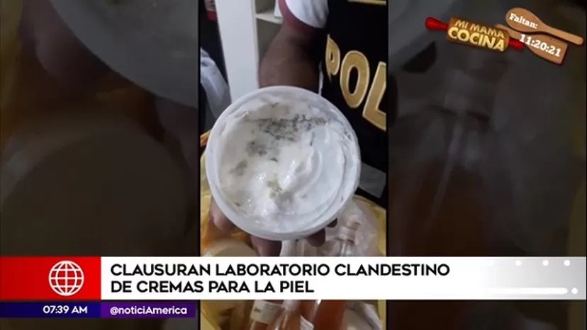 Ate: clausuran laboratorio clandestino de elaboración de cremas para la piel