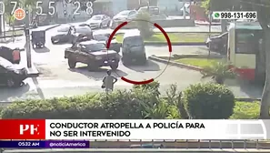 Policía atropellado en Ate. Foto y video: América Noticias