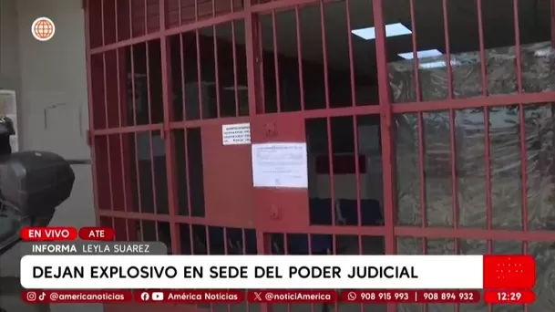 Dejan explosivo y carta amenazante en Corte de Lima Este en Ate. Foto: América Noticias Dejan explosivo y carta amenazante en Corte de Lima Este en Ate. Foto: América Noticias