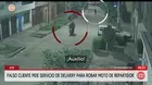 Ate: Delincuente roba moto a repartidor tras pedir falso delivery