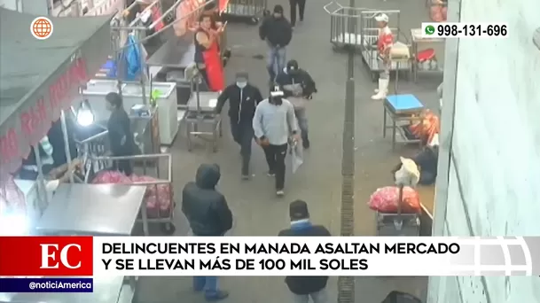 Delincuentes sembraron el terror en mercado | Imagen: América Noticias