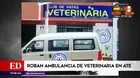 Ate: Delincuentes roban ambulancia de veterinaria