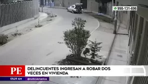 Cámara de vigilancia captó los dos robos.