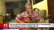 Ate: delincuentes roban instrumentos a compositor valorizados en S/ 25 mil