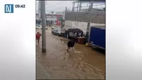 Desborde de río Surco. Foto y video: Canal N