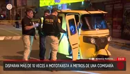 Ate: disparan más de 10 veces a mototaxista cerca de comisaría