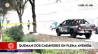 Ate: Dos cadáveres fueron quemados en plena calle