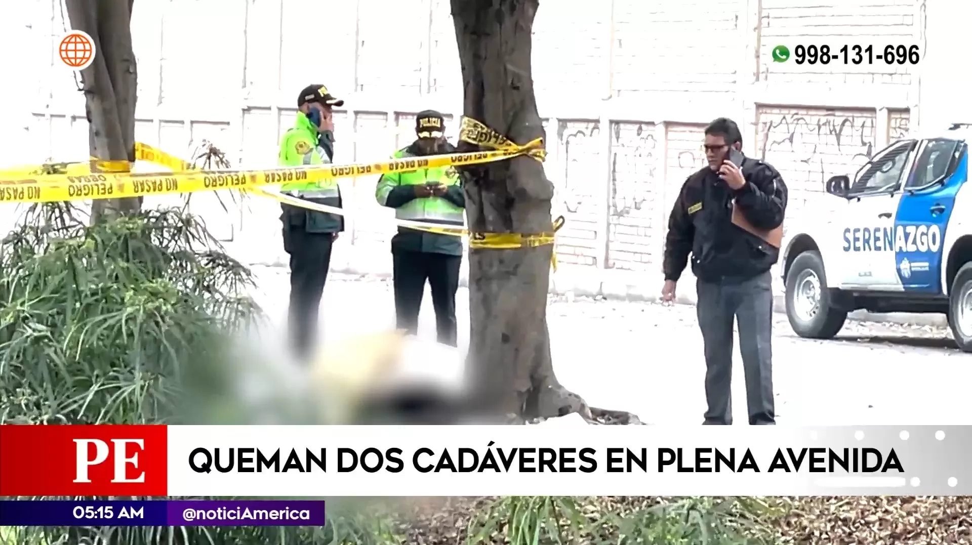 Dos cuerpos fueron calcinados en Ate. Foto: América Noticias