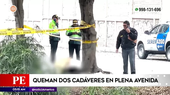 Dos cuerpos fueron calcinados en Ate. Foto: América Noticias