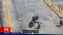 Escolar embestido por una moto en Ate. Foto y video: América Noticias