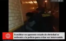 Ate: exmilitar se enfrentó a golpes y empujones a policías  - Noticias de exmilitar
