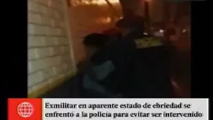 Exmilitar se enfrent&oacute; a policias en Ate. Am&eacute;rica Noticias