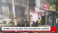 Ate: Explosión en licorería dejó hombre herido y causó incendio