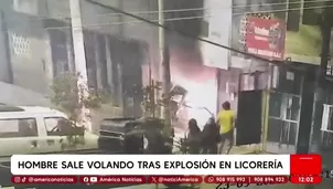 Hombre sale volando tras explosión en licorería. Foto y video: AN