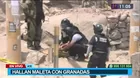 Ate: Hallan maleta con granadas guerra 