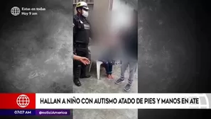 Menor estaba atado en una cochera en Ate.