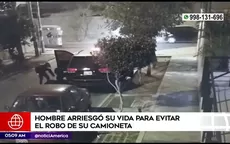 Ate: Hombre arriesgó su vida para evitar el robo de su camioneta - Noticias de ate-vitarte