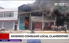 Ate: Incendio consumió local clandestino y viviendas - Noticias de incendio
