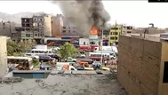 Ate: incendio consume depósito en avenida Separadora Industrial