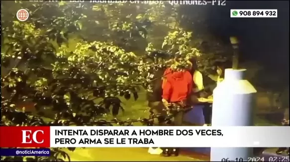 Ate: Intentó disparar a hombre dos veces pero arma se traba