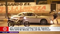 La PNP redujo al infractor en Ate. Foto. América TV