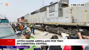 Joven murió arrollado por tren en la Carretera Central. Foto y video: América Noticias