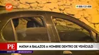 Ate: Matan a balazos a hombre dentro de vehículo