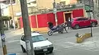 Ate: Motociclista protagonizó accidente tras intentar escapar de la policía 