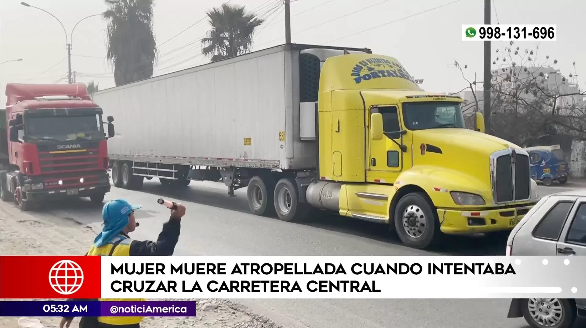 Mujer murió atropellada en la Carretera Central. Foto: América Noticias