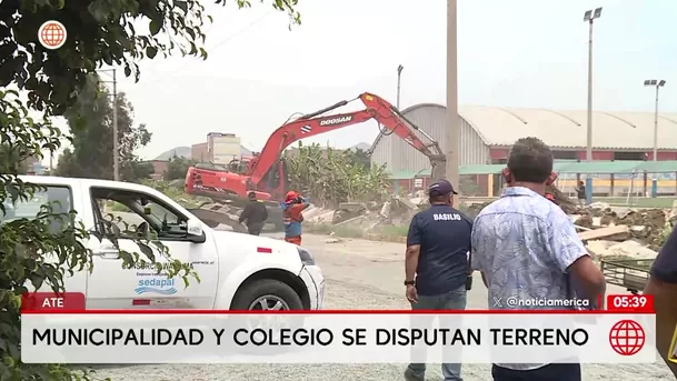 Ate: Municipalidad y Colegio La Merced se enfrentan por terreno en avenida La Arboleda. Foto: América Noticias
