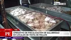 Ate: Operativo en locales donde inflaban pollos en estado de descomposición